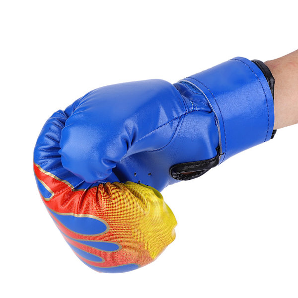 Børneboksning Slåss Muay Thai Sparring Punching Kickboxing Grappling Sandsæk Handsker Blå