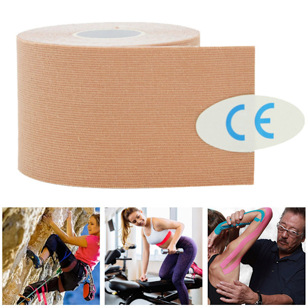 5cm*5m Bomullsbandage för Muskelsmärta Elastiskt Tejp Hudfärg