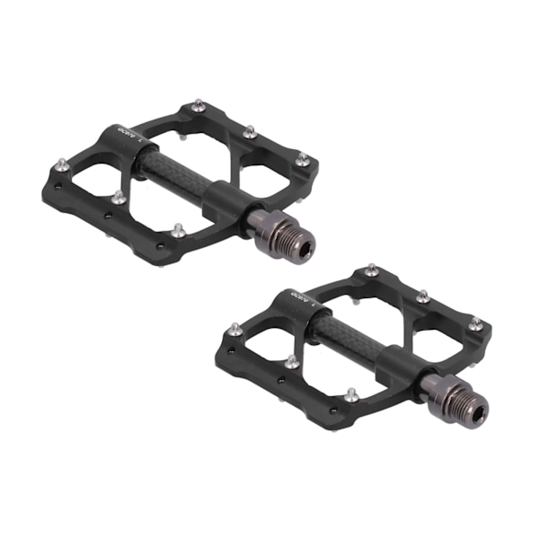 GUB 1 par mountainbikepedaler landevejscykel 3-lags pedaler med skridsikre pigge (sort)