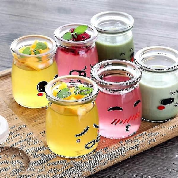 stycken yoghurtburkar 200ml burkar med lock masonburk för puddingmjölk