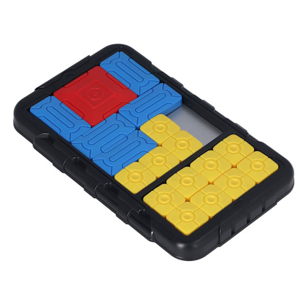 Kids Sliding Puzzle Board Utveckla logiskt tänkande utmaningar Handhållna pussel Leksak för barn Svart