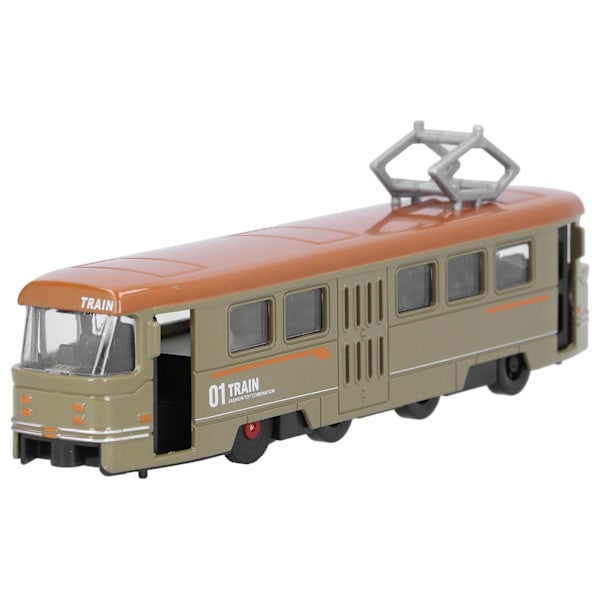 Børne Legering Trolley Bus Legetøj Kid Simulering Træk Tilbage Bus Model Dekoration Fødselsdagspresente Grøn