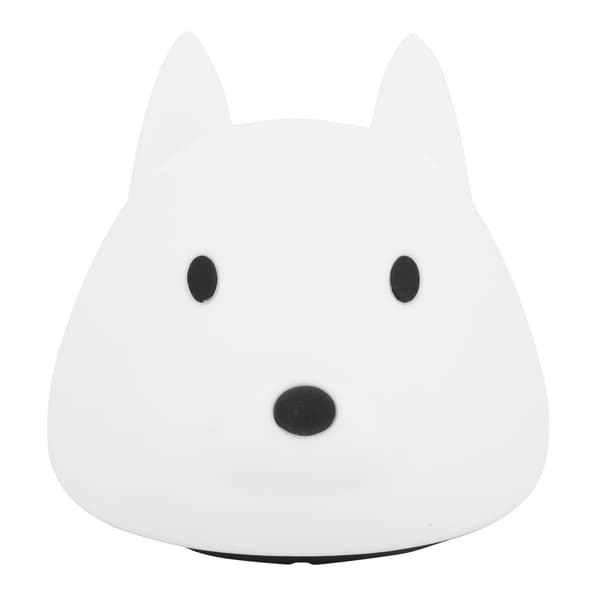 Sød Natlampe Hund Dyr Silikone Lampe Farverig Gradient Ambient Belysning til Soveværelse