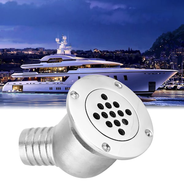 Rustfritt stål båtdekk avløpsslange 45 grader for yacht Båtutstyr