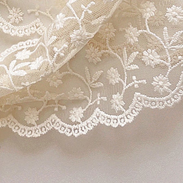 Tyttöjen Pitsihiuskat söpö Elegantti Retro Prinsessatyyli Käsintehty Pitsihiuskat Juhliin Syntymäpäiville Festivaaleille Beige