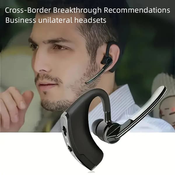 Bluetooth Mono Headset (enkelt) Tilslut til din pc, Mac, tablet og/eller mobiltelefon støjreduktion, sort