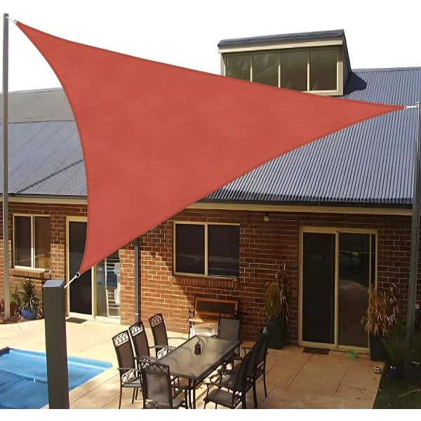 ZOLGINAH Tenda a Vela UV -6x6x6m Protezione Solare Triangolare i HDPE - Tenda da Gardeno per Balcone [Rosso]