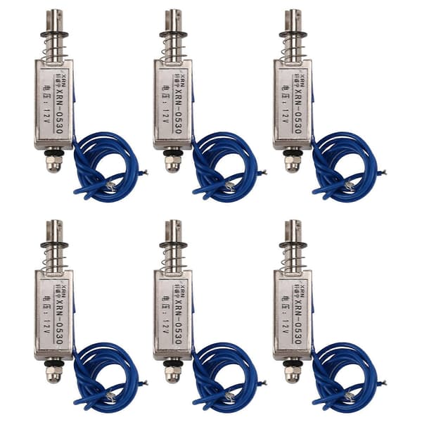 6X Solenoidi Sähkömagneetti Push/Pull 10 mm DC 12 V 2,1 kg Voima