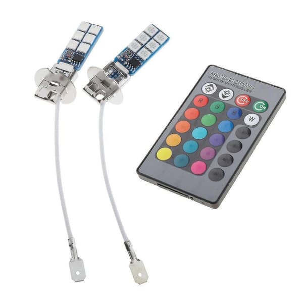st 880 881 H1 H3 RGB LED-bilfrontlykter Tåkelys H3 Plug-e