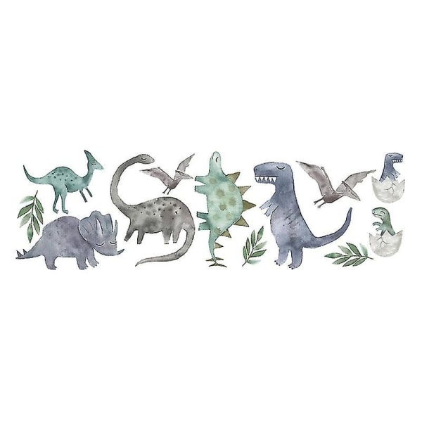 Dinosaurieklistermärke Självhäftande barnrum tecknad väggdekoration
