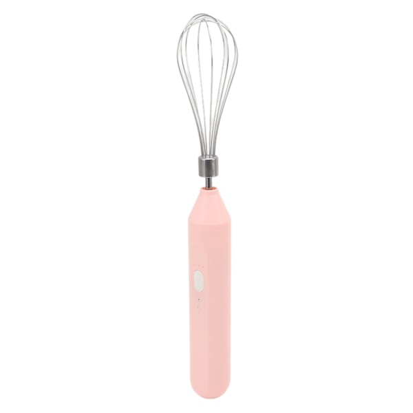 Elektrisk äggvisp Handhållen USB-laddning Mjölkskummare Bärbar sladdlös dryckesmixer med rostfri stålvisp Rosa