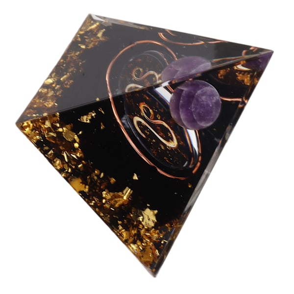 5 cm orgonitpyramid för positiv energiläkning Kristallpyramidmeditation Orgonitpyramider Chakra Zodiac Energy Generator Leo