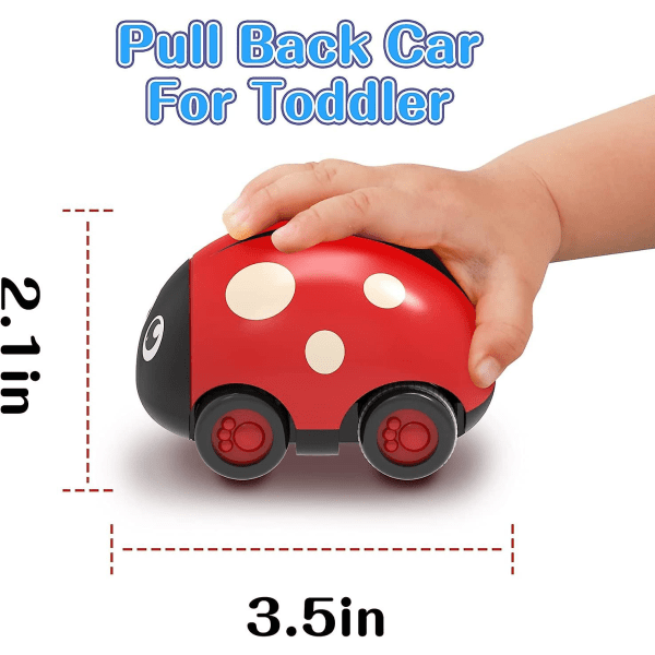 Småbørnslegetøj til 1 2 3-årige piger Drenge, trækkende biler Gaver til 1-3-årige piger, friktionsdrevet legetøj til biler Småbørnslegetøj til piger i alderen 1