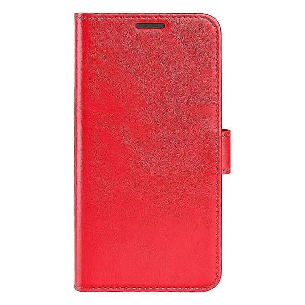 Plånboksfodral till Samsung Galaxy S25 Crazy Horse Texture Stand Lädertelefonskydd Vit[LD] Red