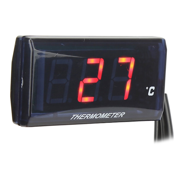 Moottoripyörän Digitaalinen Vedenlämpötilan Mittari Ultra Ohut DC 12V LCD 22mm Anturiadapterilla Useimmille Moottoripyörille Punainen