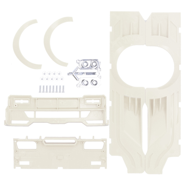 RC Wide Body Stort omgivande skydd Plastmodifieringssatser Passar för WPL D12 RC TruckWhite