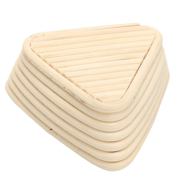 Triangular Bread Baskets with Liner Dough Rising Rattan Handmade Rattan Bowl
