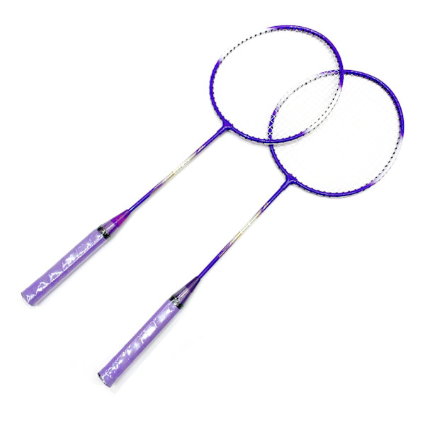 Badmintonmaila 2 pelaajalle Superkevyt jaettu kahva Rauta-seos Badmintonmailasetti aloittelijoille lapsille Violetti