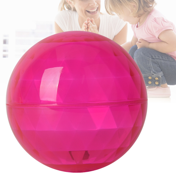 Kid Transparent Elastic Ball Plast Ljuseffekt Barn Utomhusträning Interactive ToyPink