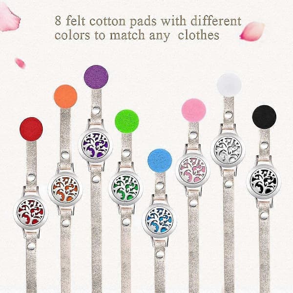 Armband Kompatibel med eterisk olja, aromaterapiarmband i läder