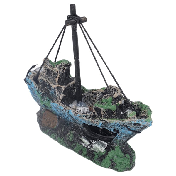 Akvarium Sea Rover Ornament Høj Simulering Fisk Gemmer Grotte Syntetisk Harpiks til Hjem Akvarium