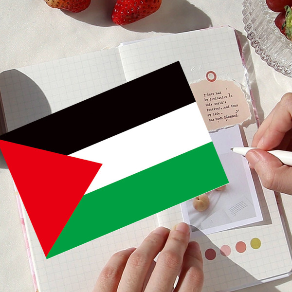 Palestina flagga med 2 mässingsöljetter levande färg polyester dubbelsydd färgbeständig landsflagga för utomhusdekoration 30x45cm/11.8x17.7in