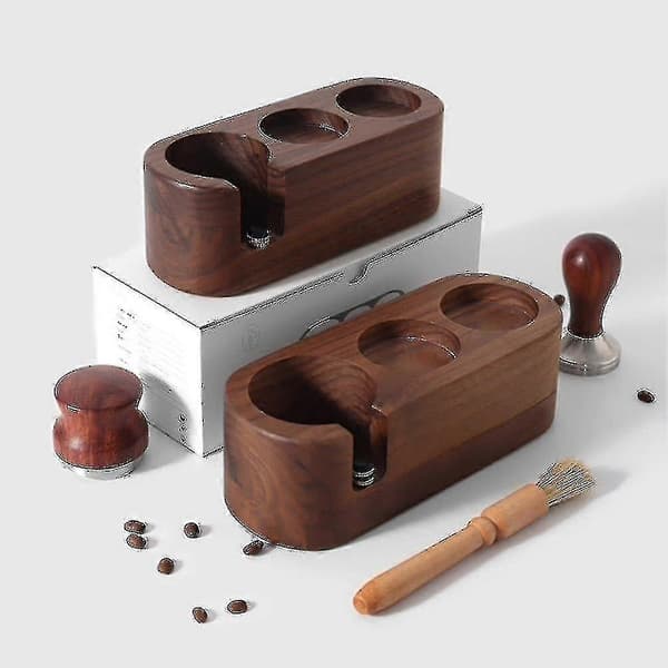 Presseholder i valnøddetræ, fordelerstativ, 58 mm
