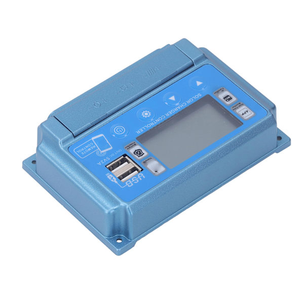 MPPT Solar Charge Controller 12V 24V 36V 48V 60V Selvanpassende Dobbelt USB Solpanelregulator med Bluetooth 60A