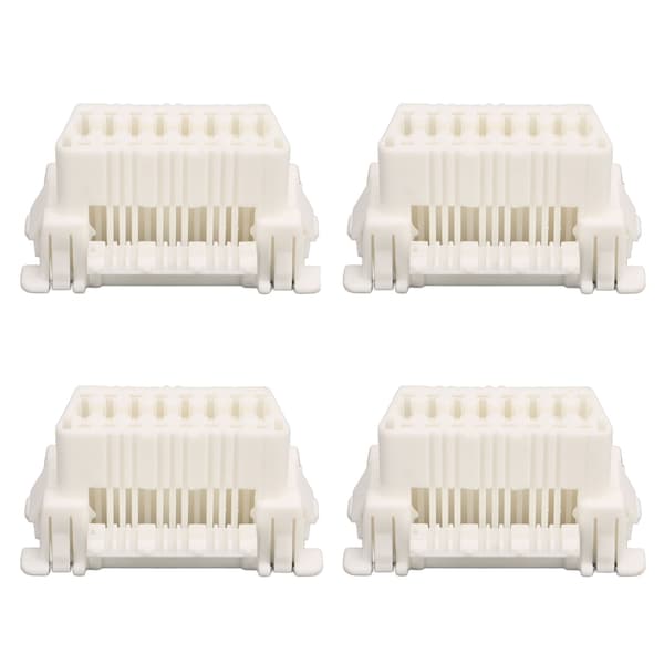 10 stk OBD2 16-bens Hun-stik Kabelforbindelse Hvid til Bil Diagnostisk Stik Interface Scanner