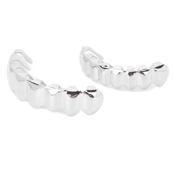 Halloween Hip Hop Tänder Set Legering Hip Hop löständer Festival Tänder Dekoration BraceSilver
