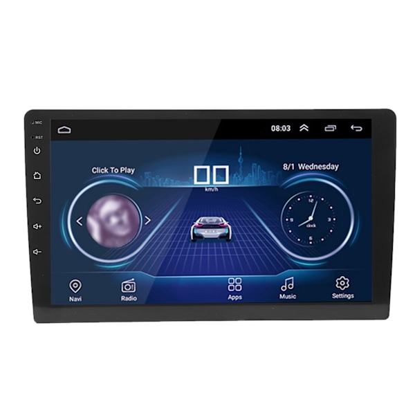9 tommer skærm Bluetooth 2 Din MP5-afspiller Wifi Bilradio Lyd Multimediespiller Uden kamera
