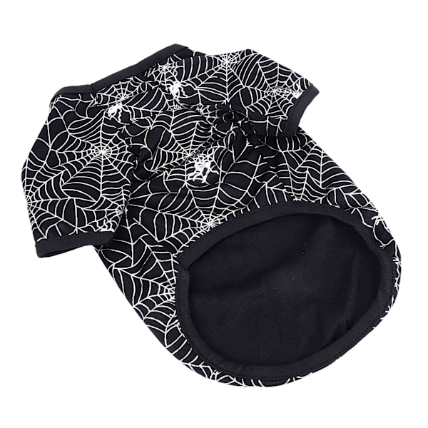 Halloween-kostumer til kæledyr Sjove spindelvæv-print kæledyrskostumer Åndbar Behagelig polyester-skjorte til kæledyr til hunde Katte