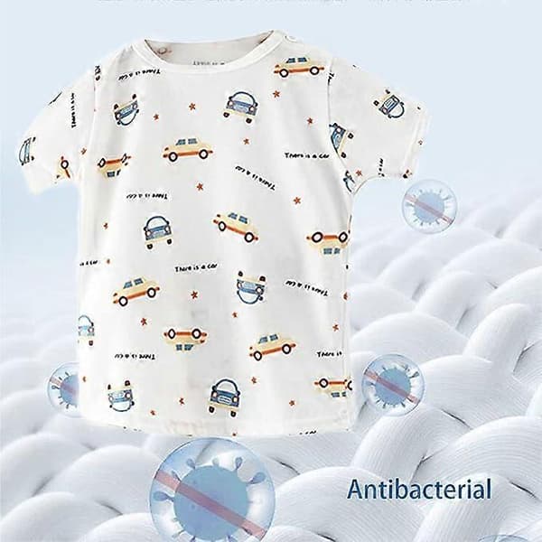 Baby Småbarn 4-delt pyjamas sett Kort pyjamas sett Bomull A 100cm