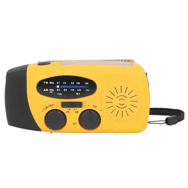 Handvev Solar Radio Multifunktionell Emergency Radio LED Radio med ficklampa för Outdoor CampingOrange Europe