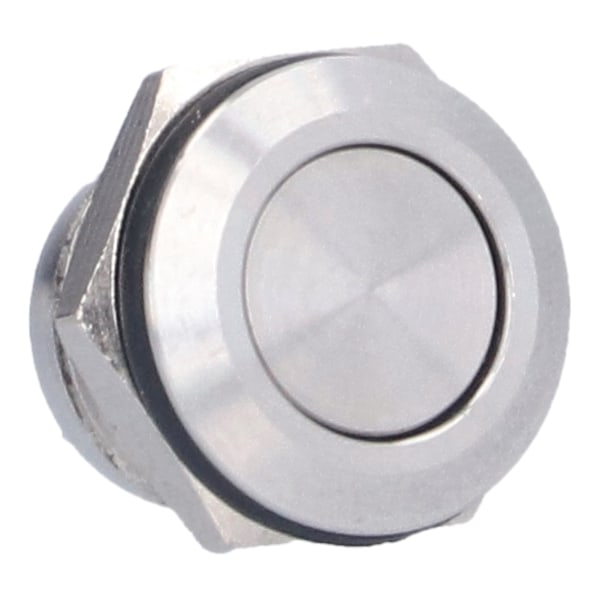 5 stk Flat Top Button Switch Rustfrit stål Vandafvisende skrueterminal Strømtilbehør 0‑220V12mm