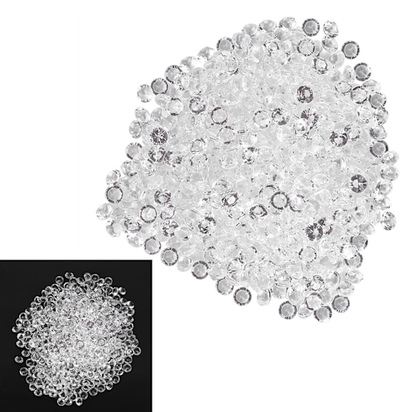 Transparente akrylperler Bryllupsfest DIY-pynt Vakkert Tilbehør Dekor (8mm 1000stk)