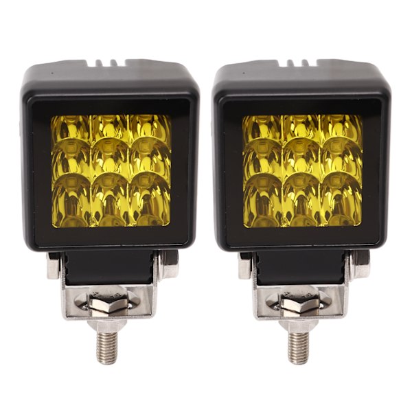 2 tuuman LED-valopalkin valot 9–30V 27W Vedenkestävä erittäin kirkas maastoajoon tarkoitettu paikkavalo sumuvalo ATV:lle UTV:lle SUV:lle kuorma-autolle Keltainen