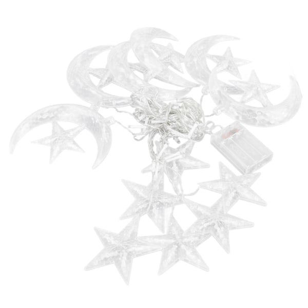 Star Moon String Lights 3.3yd 126LED dekorativa String Lights för Ramadan Festival Bröllopsfest Hemmaterrass Fönster Trädgård