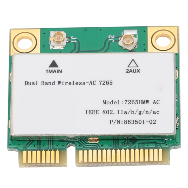 Mini PCIE Wifi-kort DualBand trådløs adapter Nettverksdeler 802.11AC 7265HMW AC