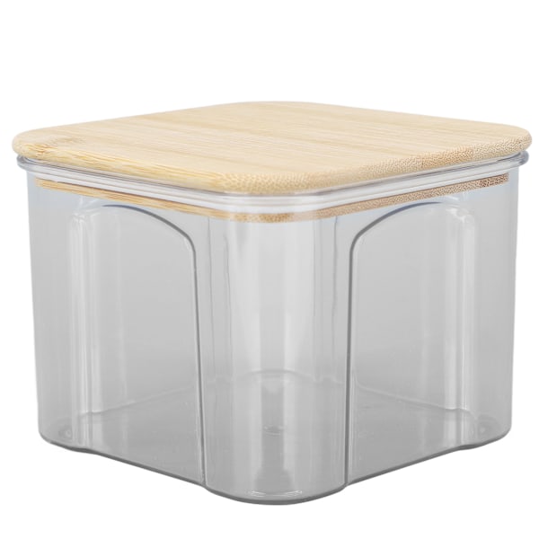 Lufttett matbeholder Klar matbeholder med bambulokk for nudler Mel Spannmål Ris Te Kaffe Bønner 650 ml 10,7x8,2cm / 4,2x3,2in