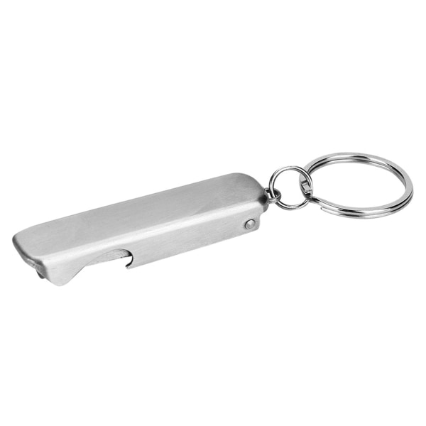 2 in 1 Mini Tool Key Chain Ring Nail Cutter Clippers Bottle Opener