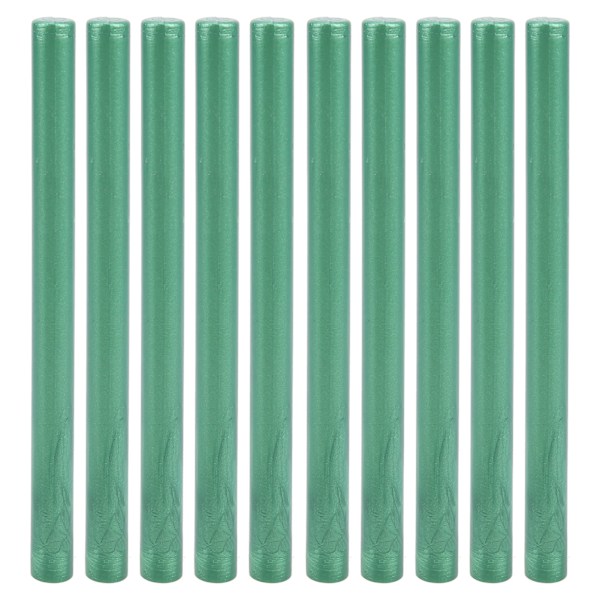 10 stk. Forseglingsvoksstaver Flerfarget Små Runde Stempelverktøy for DIY Invitasjoner Kort Konvolutter (Pine Green)