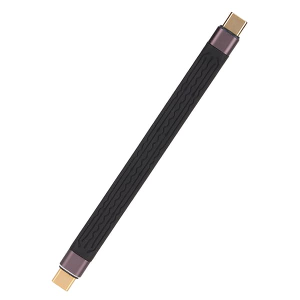 Hurtigopladning USB-C datakabel til bærbare computere - FPC fleksibel, dobbelt ende type C han til type C han, 40 Gbps hastighed