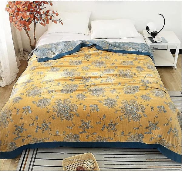 Bomuldsternet Boho Sengetæppe Dobbeltsidet Ternet Sengetøj Sofatæppe 150 X 200 Cm color 3