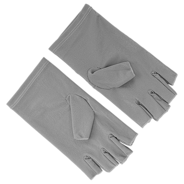 Professionella Fiber Bomull Anti UV Handskar Nail Art UV Shield Handskar Manicure ToolGray