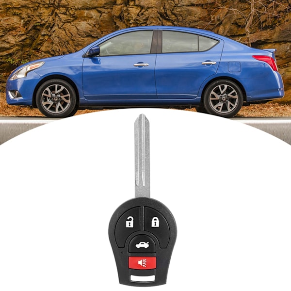 Bilnøgle med 4 knapper og 46 chip pasform til Nissan Vers 2013-2017