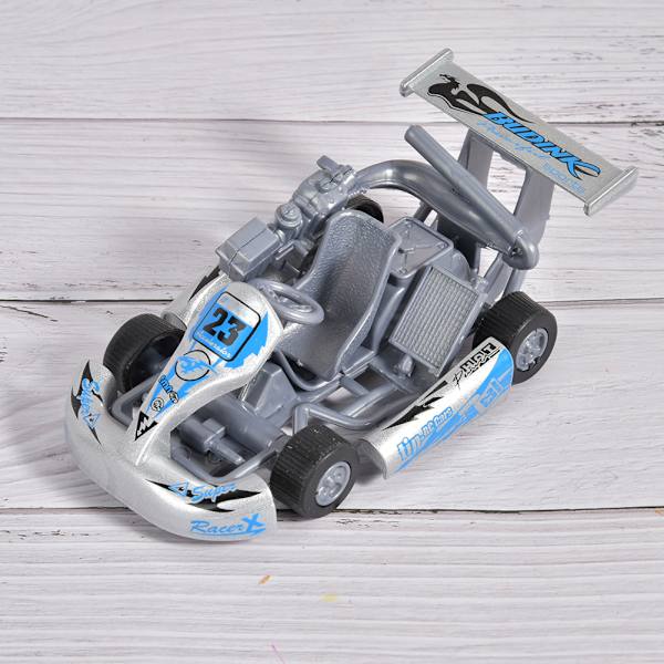 Skala 1:32 Legeringsbilmodell High Go Kart Racing Car Pull Back Toy Model Toy (silver)