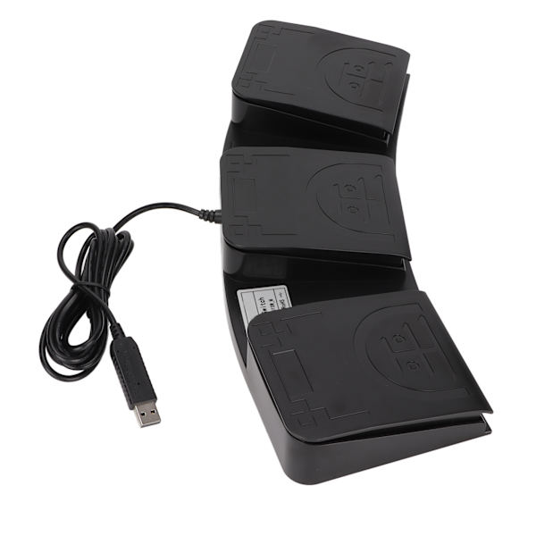 USB Fodpedal Triple Taster MIDI Controller Mekanisk Kontakt Programmerbart Computertastatur til Spil