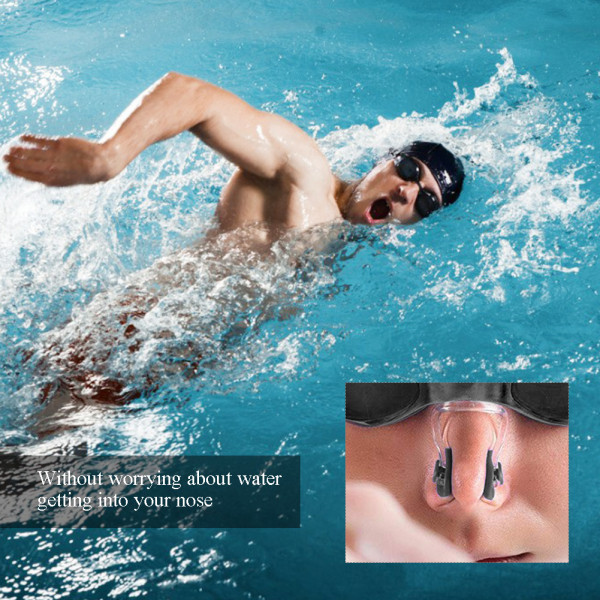 20 kpl 10 väriä silikoninen vedenpitävä uima-nenäklipsi uimatarvikkeet lapsille ja aikuisille