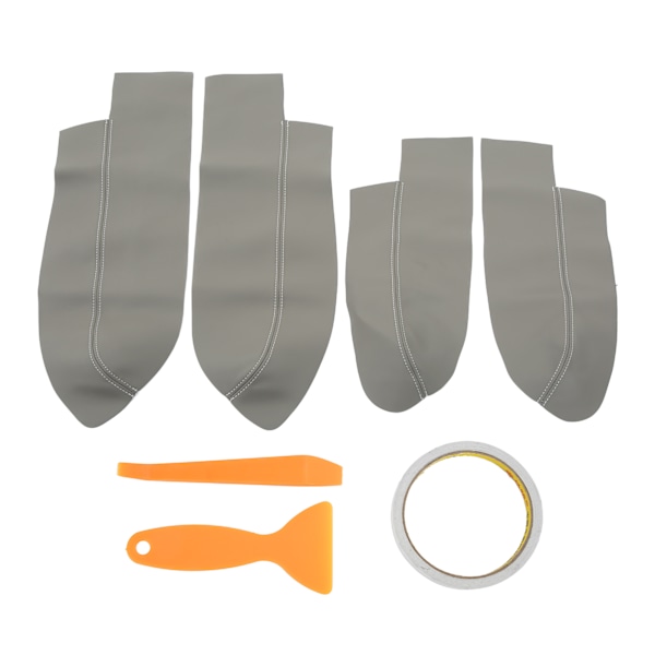 4-pack Dörrpanel Armstödsöverdrag i Mikrofiberläder Ersättning för CRV 2007‑2011 Grå